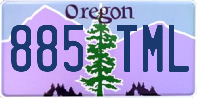 OR license plate 885TML