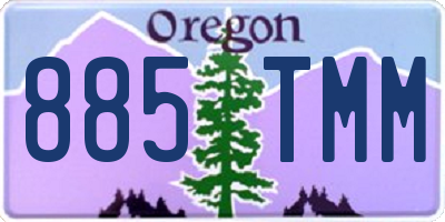 OR license plate 885TMM