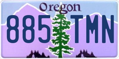 OR license plate 885TMN