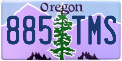 OR license plate 885TMS
