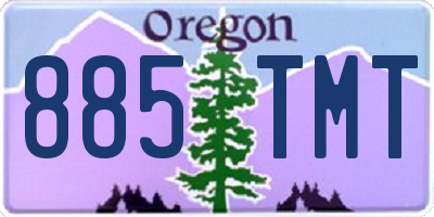 OR license plate 885TMT