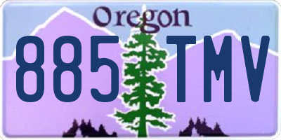 OR license plate 885TMV