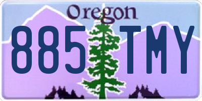 OR license plate 885TMY