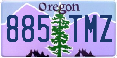 OR license plate 885TMZ