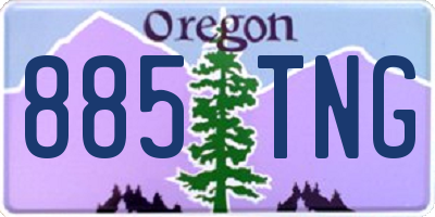 OR license plate 885TNG