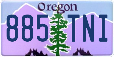 OR license plate 885TNI