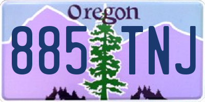 OR license plate 885TNJ