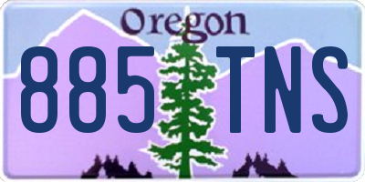 OR license plate 885TNS