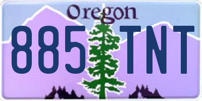 OR license plate 885TNT