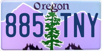 OR license plate 885TNY