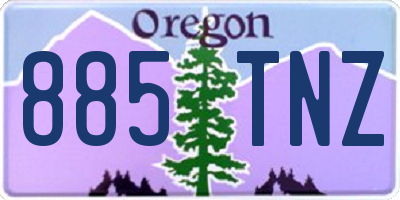 OR license plate 885TNZ