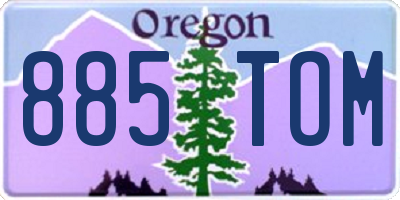 OR license plate 885TOM