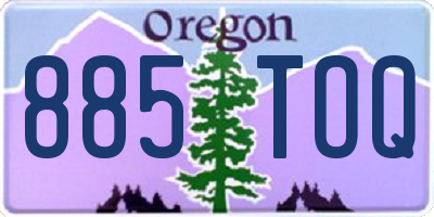 OR license plate 885TOQ