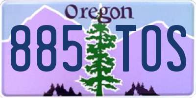 OR license plate 885TOS