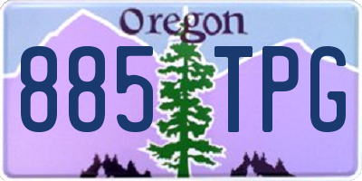 OR license plate 885TPG