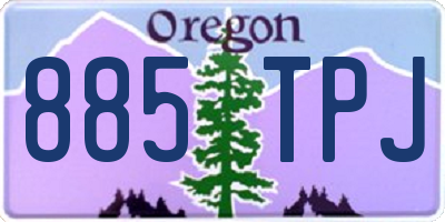 OR license plate 885TPJ
