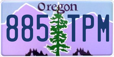 OR license plate 885TPM