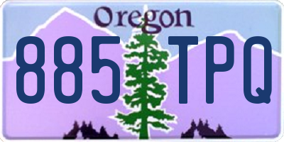 OR license plate 885TPQ