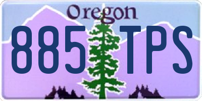 OR license plate 885TPS