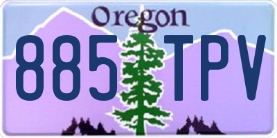 OR license plate 885TPV