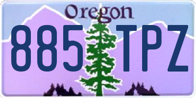 OR license plate 885TPZ