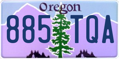 OR license plate 885TQA