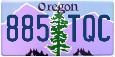 OR license plate 885TQC