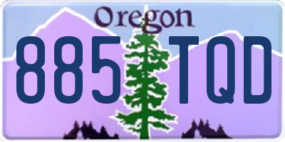 OR license plate 885TQD
