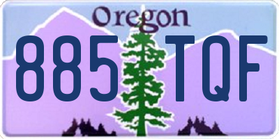 OR license plate 885TQF