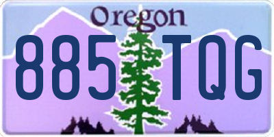 OR license plate 885TQG