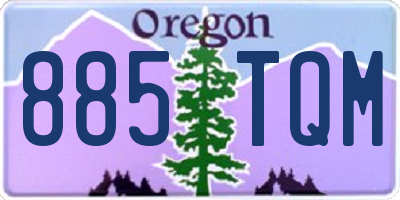 OR license plate 885TQM