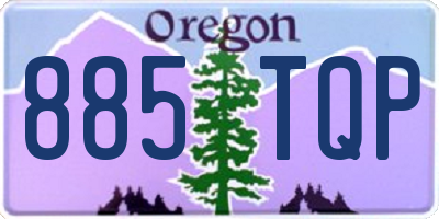 OR license plate 885TQP