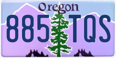 OR license plate 885TQS
