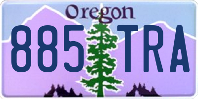 OR license plate 885TRA