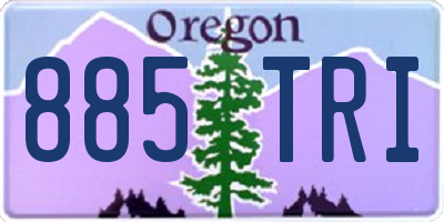 OR license plate 885TRI