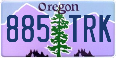 OR license plate 885TRK