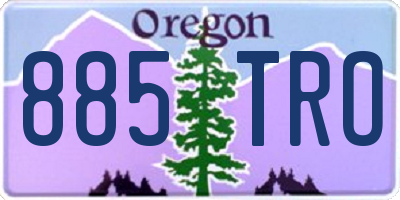 OR license plate 885TRO