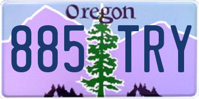 OR license plate 885TRY
