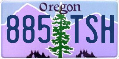 OR license plate 885TSH