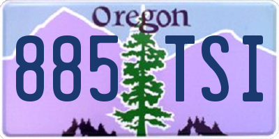 OR license plate 885TSI