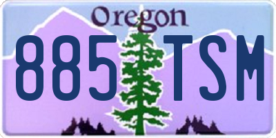 OR license plate 885TSM