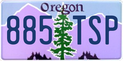 OR license plate 885TSP