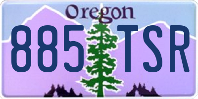 OR license plate 885TSR