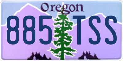 OR license plate 885TSS