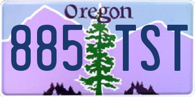 OR license plate 885TST