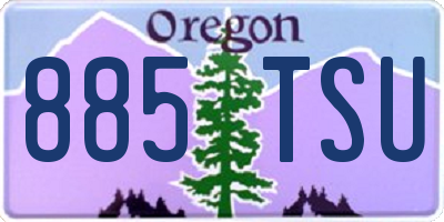 OR license plate 885TSU