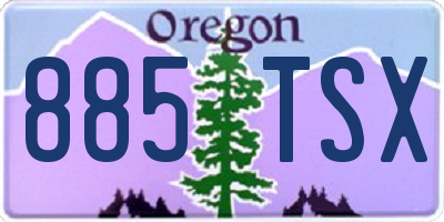 OR license plate 885TSX