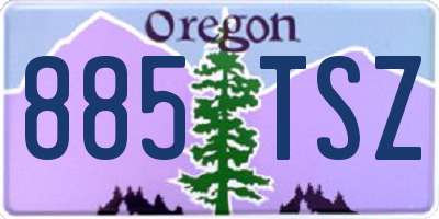 OR license plate 885TSZ