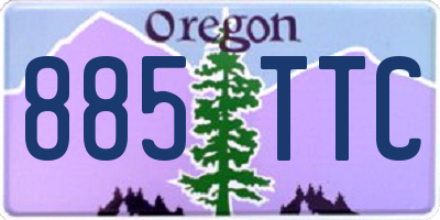 OR license plate 885TTC