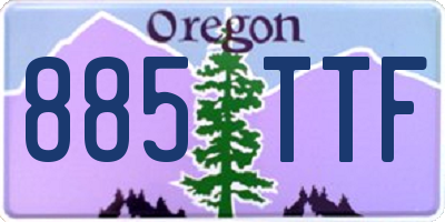 OR license plate 885TTF